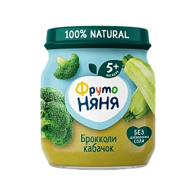 Пюре из брокколи и кабачков