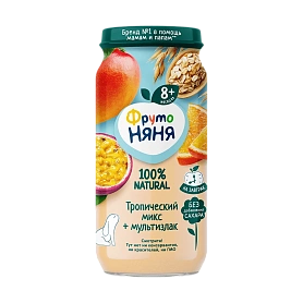 Пюре ФрутоНяня тропический микс + мультизлак