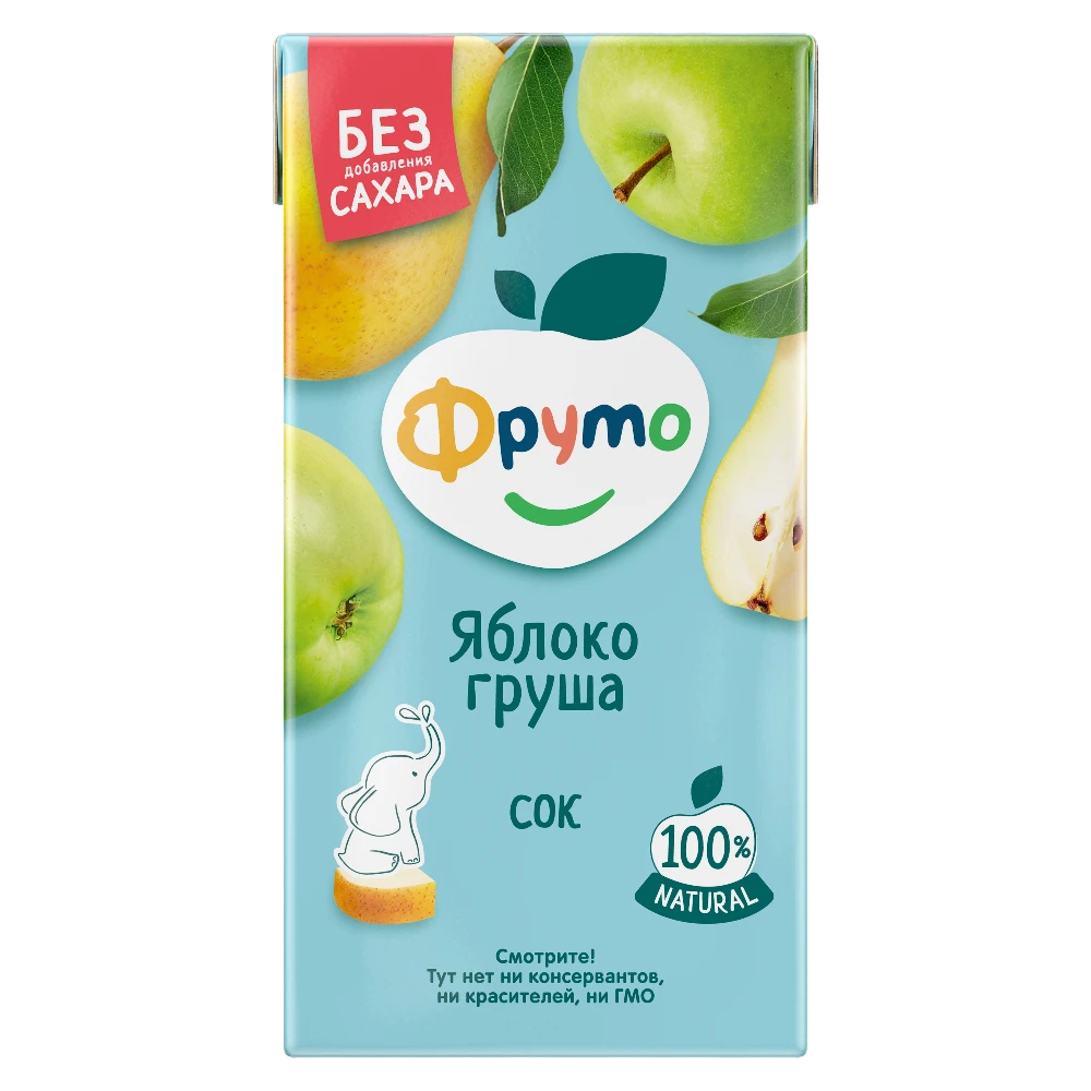 Сок «Фруто» из спелых яблок и груш